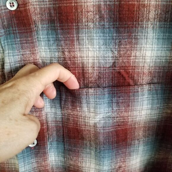 Maison Margiela Pendleton Large Shirt Plaid Check Gray Rust Made Italy Button Up - Picture 13 of 16